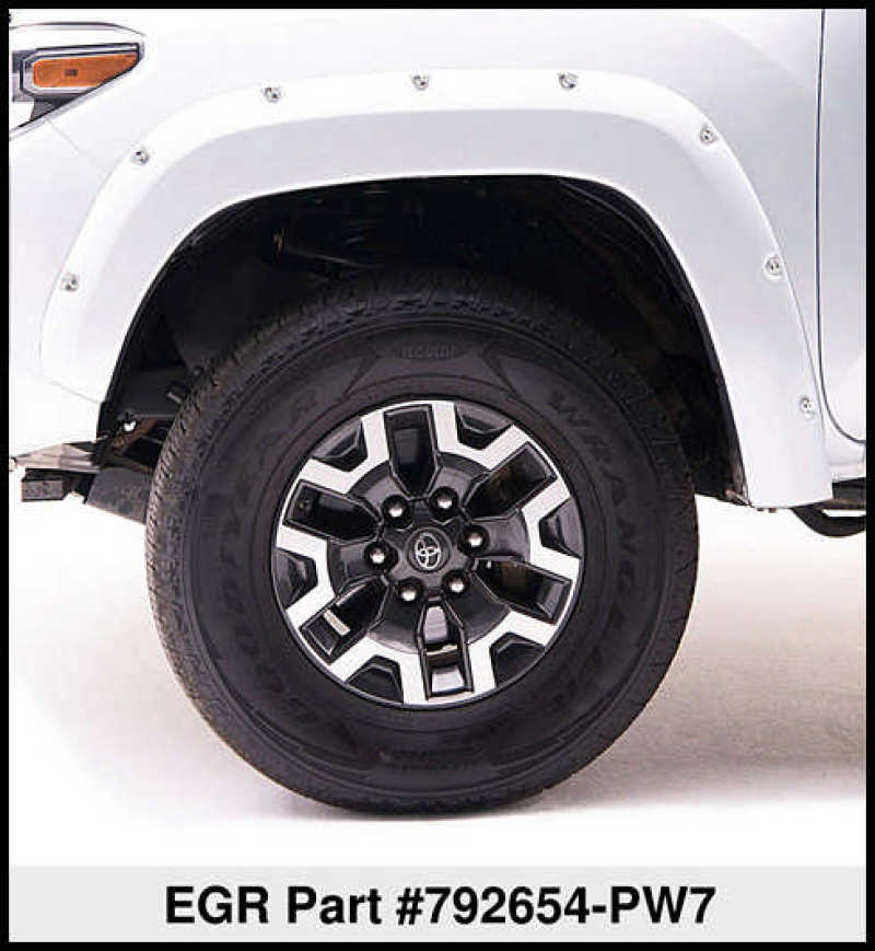EGR 09+ Dodge Ram LD Bolt-On Look Color Match Fender Flares - Set - Bright White - Crew Original