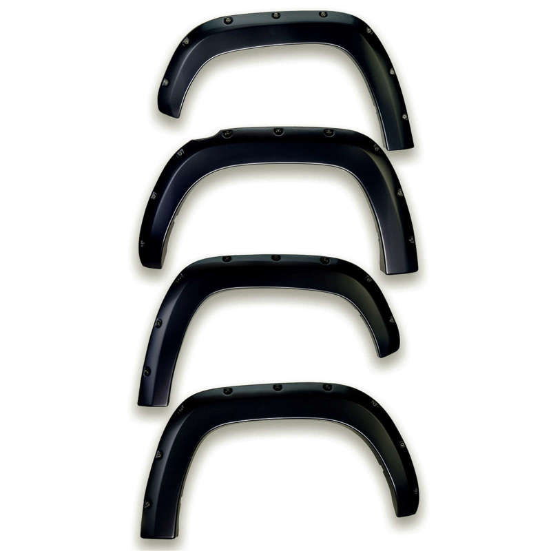 EGR 14+ Chev Silverado 6-8ft Bed Bolt-On Look Color Match Fender Flares - Set - Black - Crew Original