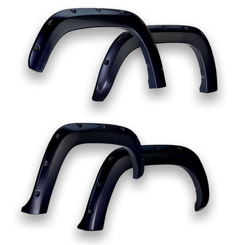 EGR 14+ Chev Silverado 6-8ft Bed Bolt-On Look Color Match Fender Flares - Set - Black - Crew Original