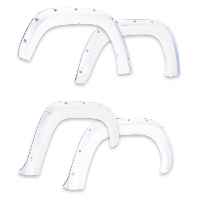 EGR 14+ Chev Silverado 6-8ft Bed Bolt-On Look Color Match Fender Flares - Set - Summit White - Crew Original