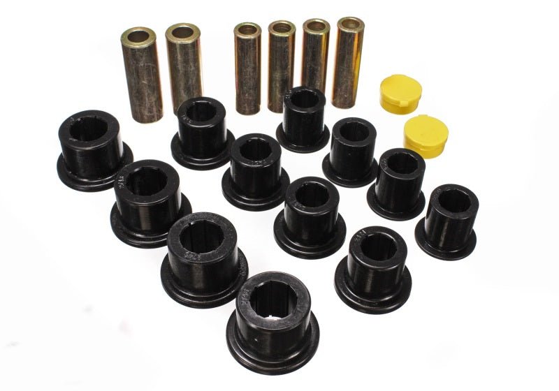 Energy Suspension 00-04 Ford Excursion 4WD / 99-04 F250/F350 4WD Black Front Leaf Spring Bushing Set - Crew Original