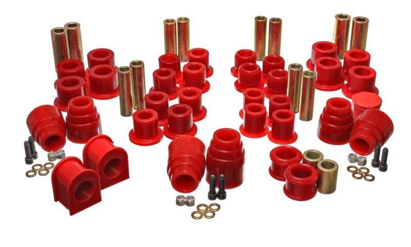 Energy Suspension 00-04 Ford Excursion 4WD Red Hyper-flex Master Bushing Set - Crew Original