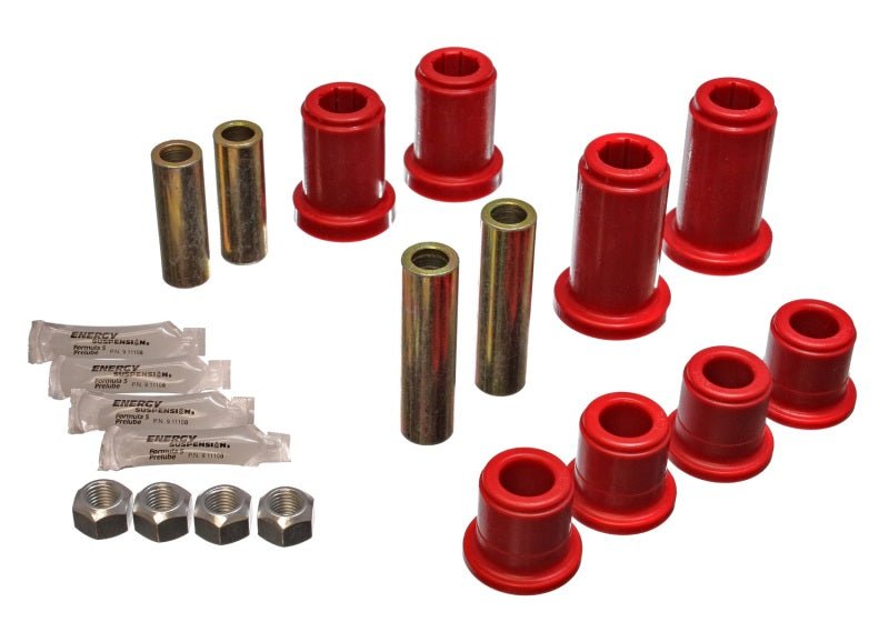 Energy Suspension 01-06 GM Silverado C2500 HD 2WD/K2500 HD 4WD Red Front End Control Arm Bushing Set - Crew Original