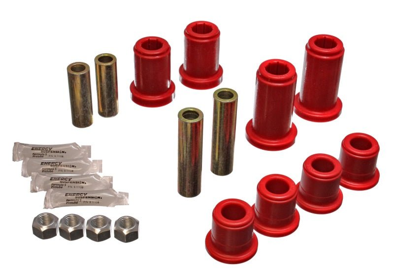 Energy Suspension 01-06 GM Silverado C2500 HD 2WD/K2500 HD 4WD Red Front End Control Arm Bushing Set - Crew Original