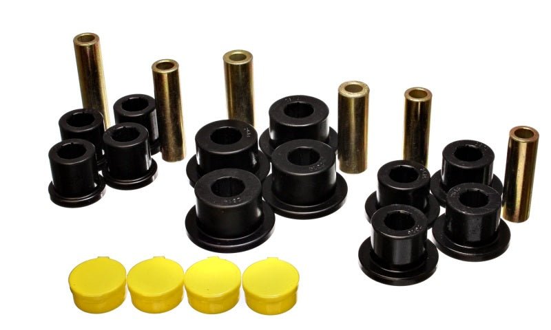 Energy Suspension 02-05 Dodge Ram 1500 2WD Black Rear Leaf Spring Bushing Set - Crew Original