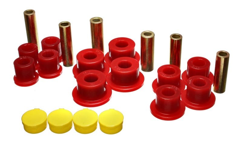 Energy Suspension 02-05 Dodge Ram 1500 2WD Red Rear Leaf Spring Bushing Set - Crew Original