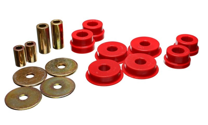 Energy Suspension 03-05 Mitsubishi Lancer EVO 8 Red Rear Differential / Mustache Bar Bushing Set - Crew Original