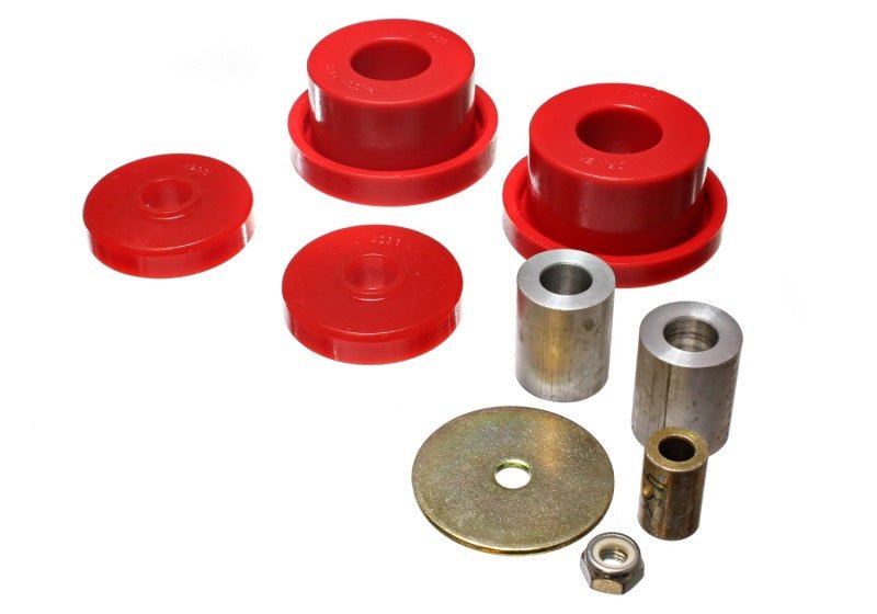 Energy Suspension 08-10 Chrysler Challenger/07-10 Charger RWD Red Rear Diff Mount Bushing Set - Crew Original