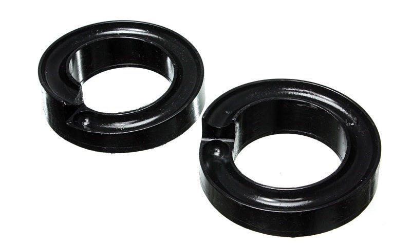 Energy Suspension 2005-07 Ford F-250/F-350 SD 2/4WD Front Coil Spring Isolator Set - Black - Crew Original