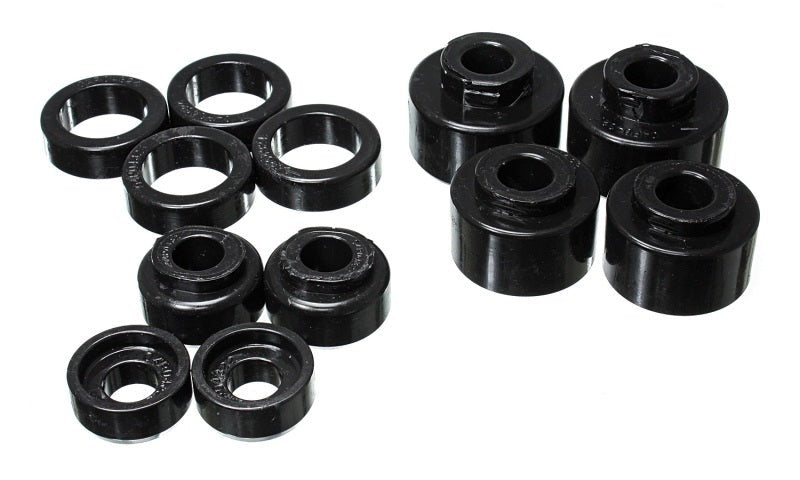 Energy Suspension 2005-07 Ford F-250/F-350 SD 2/4WD Reg Cab Body Mount Set - Black - Crew Original