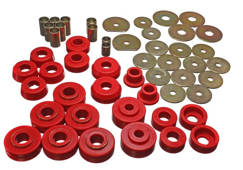 Energy Suspension 65-70 Impala/Caprice Red Body Mount Set - Crew Original