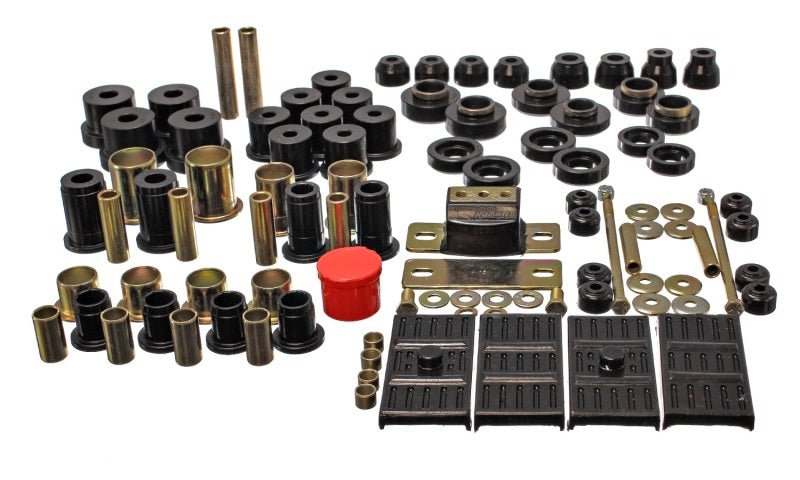 Energy Suspension 67-69 Chevrolet Camaro (w/mono leaf springs) Black Hyper-flex Master Bushing Set - Crew Original