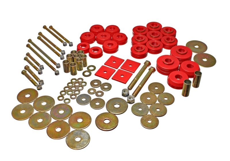 Energy Suspension 67-72 Denali XL/Suburban/Yukon XL 2WD/4WD/67-95 K-5 Blazer Red Body(cab) Mount Set - Crew Original