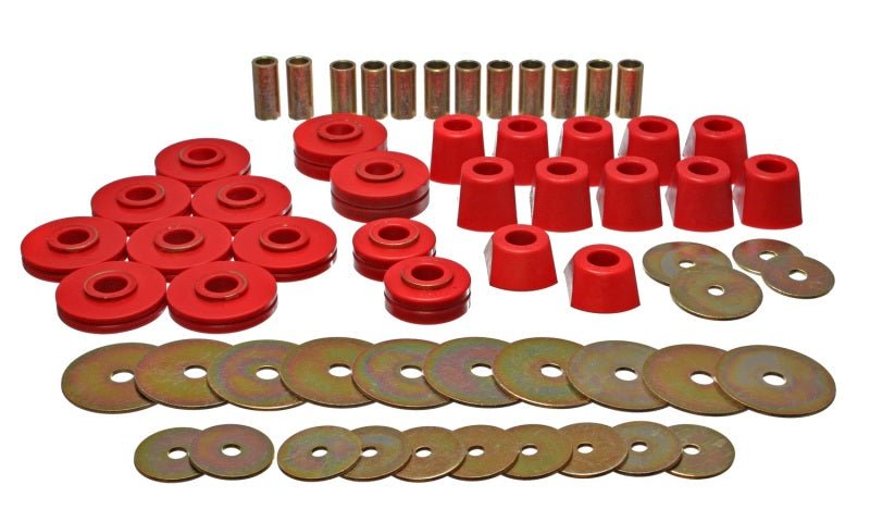 Energy Suspension 67-95 K5 Blazer / 67-70 Denali XL/Suburban/Yukon XL 4WD Red Body (Cab) Mount Set - Crew Original