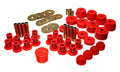 Energy Suspension 72-85 Dodge/Plymouth 1/2 & 3/4 Ton S/C Pickup Red Hyper-Flex Master Bushing Set - Crew Original