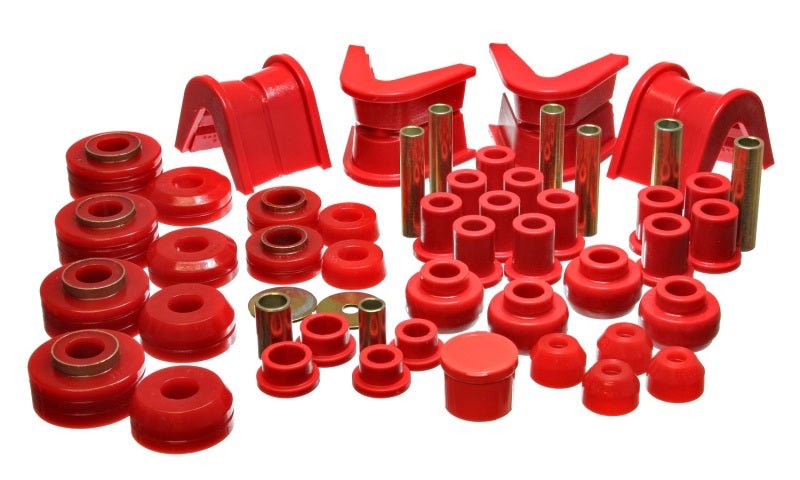 Energy Suspension 73-79 Ford F-150 Pickup 4WD Red Hyper-flex Master Bushing Set - Crew Original