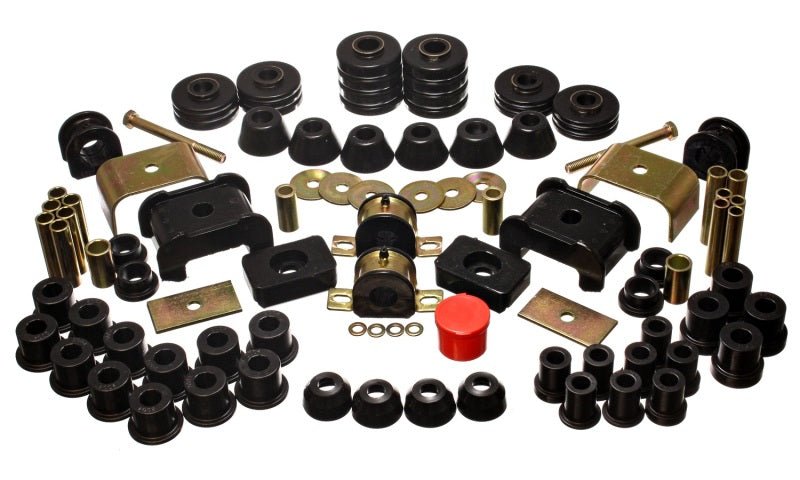 Energy Suspension 73-80 Chev/GMC 4WD w/Aftermarket Front Springs Black Hyper-Flex Master Bushing Set - Crew Original