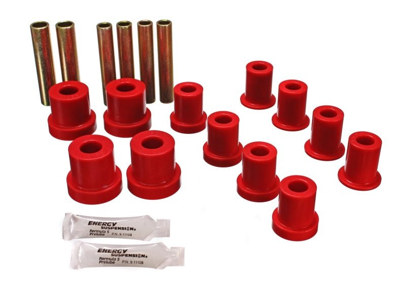 Energy Suspension 73-87 GM Denali XL/SUburban/Yukon XL 4WD Red Front Leaf Spring Bushing Set - Crew Original