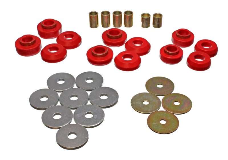 Energy Suspension 75-79 Chevrolet Nova / Chevy II Red Body Mount Set - Crew Original