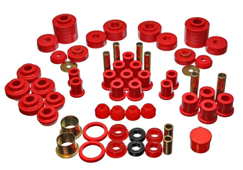 Energy Suspension 80-96 Ford F150 Std/Extra Cab Pickup Red Hyper-Flex Master Bushing Set - Crew Original