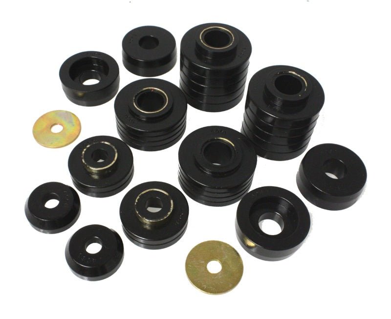 Energy Suspension 80-98 Ford F250/F350 / 80-92 Ford F100/F150 / 85-98 Ford F450 Black Body Mount Set - Crew Original
