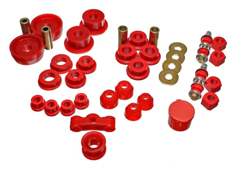 Energy Suspension 84-87 Honda Civic/CRX Red Hyper-Flex Master Bushing Set - Crew Original