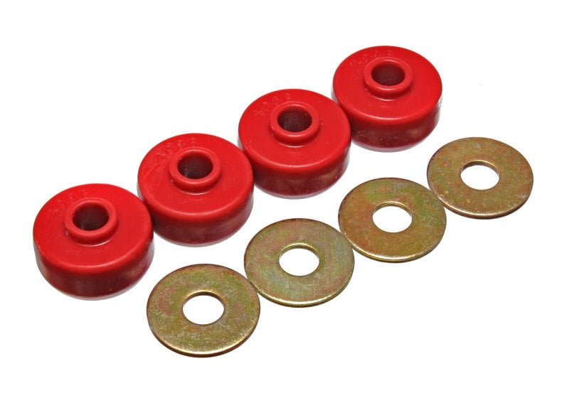 Energy Suspension 84-96 Chevy Corvette Red Spring Cushions for Rear Leaf Spring Bushing Set - Crew Original