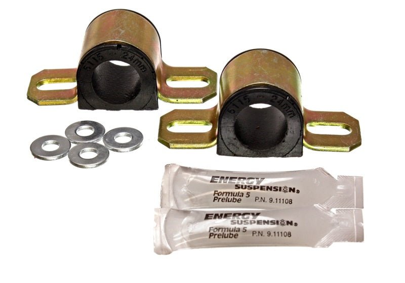 Energy Suspension 86-91 Mazda RX7 Black 24mm Front Sway Bar Bushings - Crew Original
