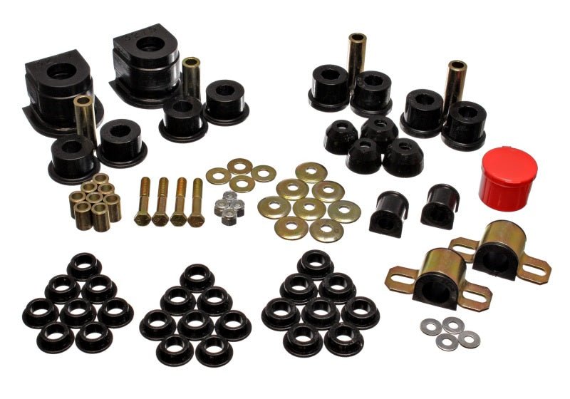 Energy Suspension 86-91 Mazda RX7 Black Hyper-Flex Master Bushing Set - Crew Original