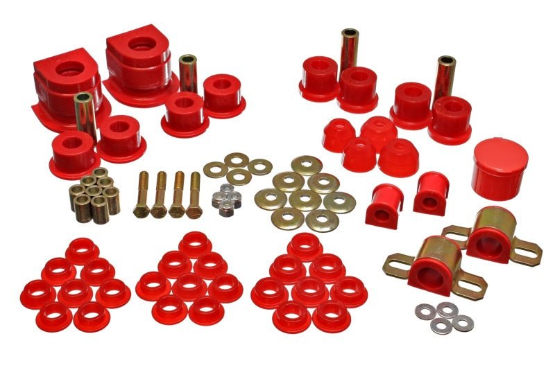 Energy Suspension 86-91 Mazda RX7 Red Hyper-Flex Master Bushing Set - Crew Original