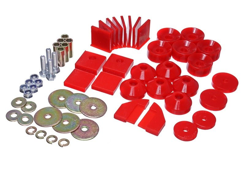 Energy Suspension 86-95 Suzuki Samurai Red Body Mount Set - Crew Original
