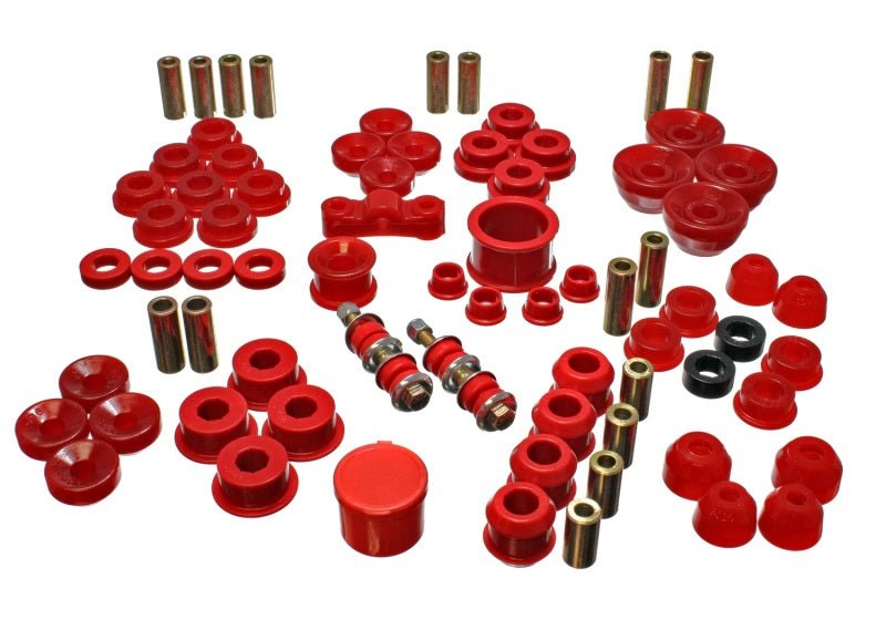Energy Suspension 90-93 Acura Integra Red Hyper-Flex Master Bushing Set - Crew Original