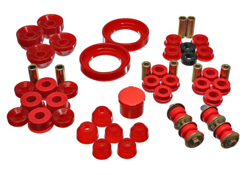 Energy Suspension 90-93 Honda Accord/Odyssey Red Hyper-Flex Master Bushing Set - Crew Original