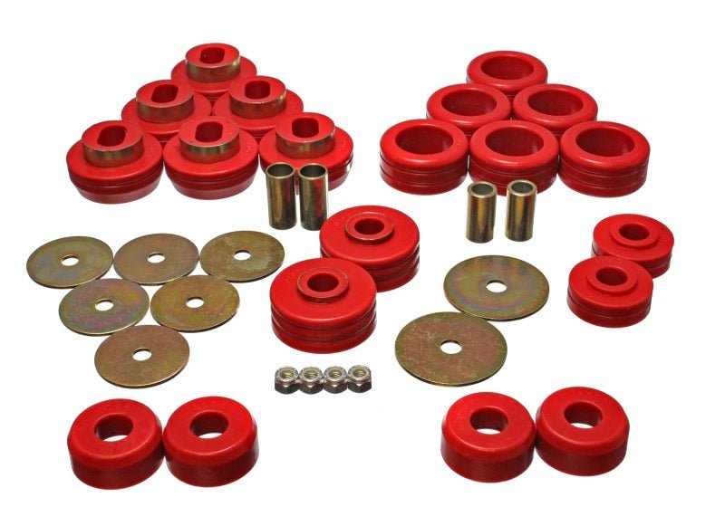 Energy Suspension 92-97 GM Denali XL/Blazer/Yukon XL 4WD Red Body Mount Set - Crew Original