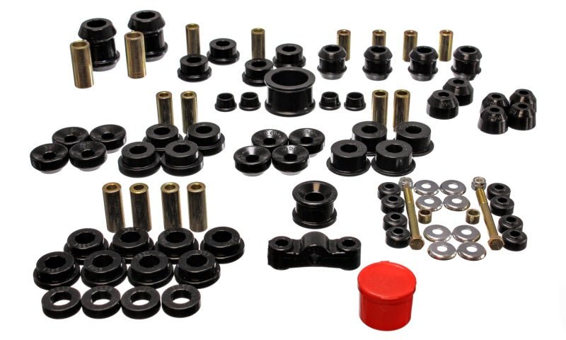 Energy Suspension 94-01 Acura Integra (except Type R) Black Hyper-Flex Master Bushing Set - Crew Original
