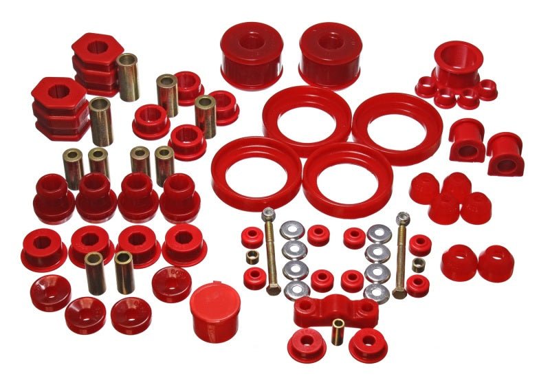 Energy Suspension 96-00 Honda Civic/CRX Red Hyper-Flex Master Bushing Set - Crew Original