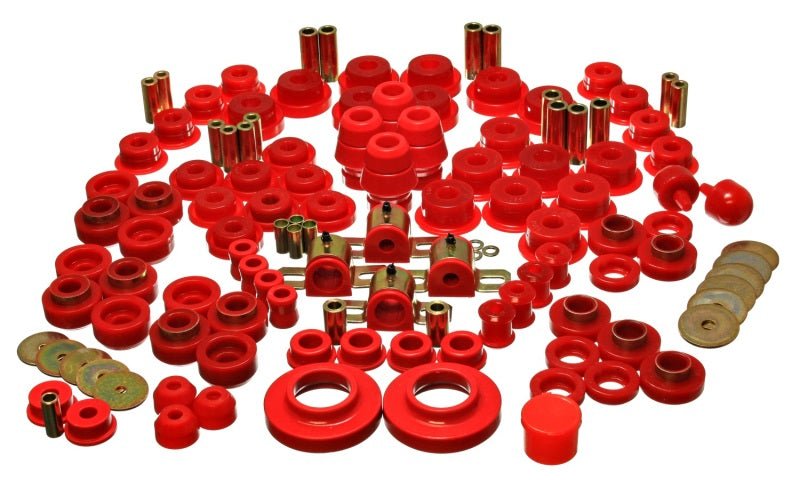 Energy Suspension 97-06 Jeep Wrangler TJ Red Hyper-Flex Master Bushing Set - Crew Original
