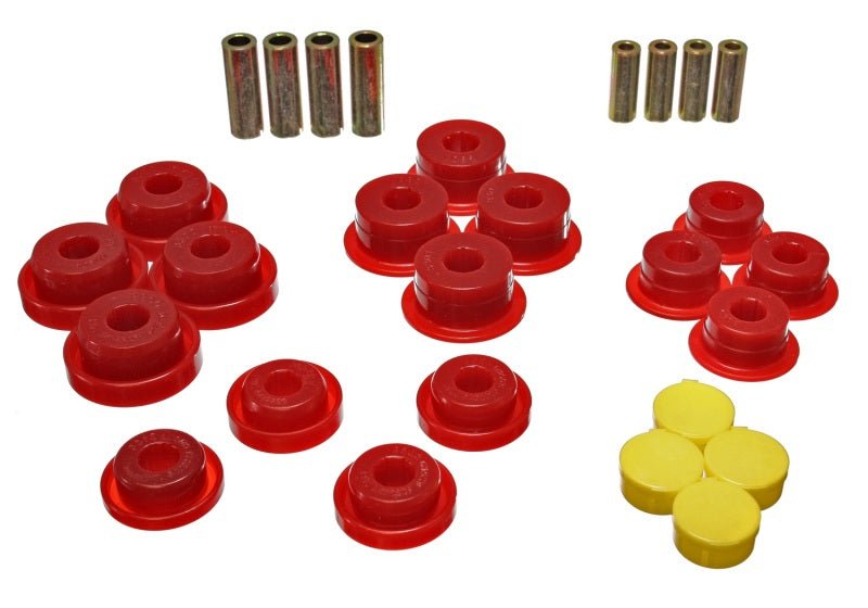 Energy Suspension 97-06 Jeep Wrangler TJ/YJ Red Front Control Arm Bushings (Must reuse OEM Outer She - Crew Original