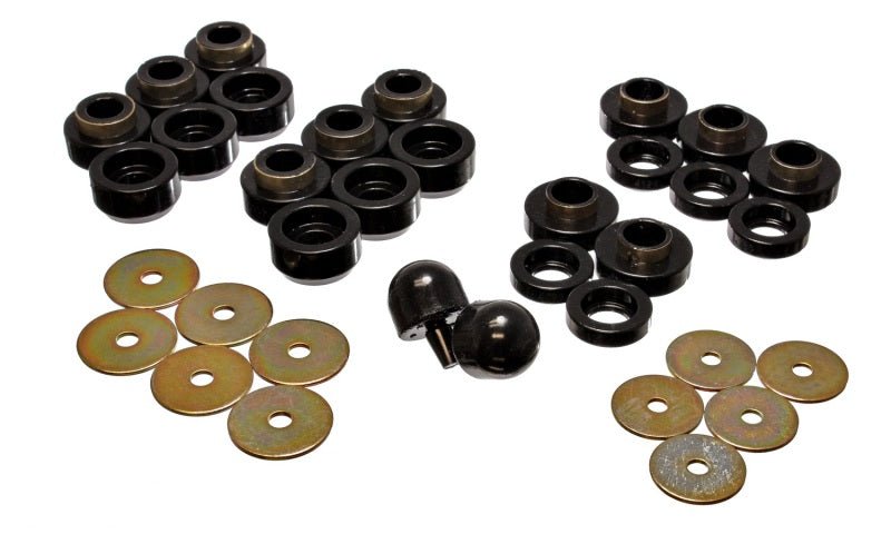 Energy Suspension 97-06 Jeep Wrangler YJ & TJ Black Body(cab) Mount Set - Crew Original