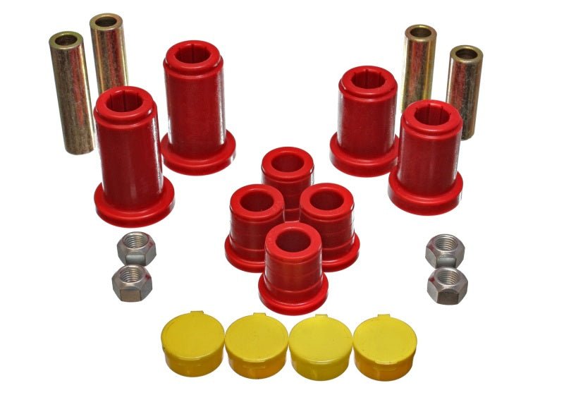 Energy Suspension 98-99 Tahoe/Yukon/Denali / 98-95 K5 Blazer 4WD Red Front End C/A Bushing Set - Crew Original