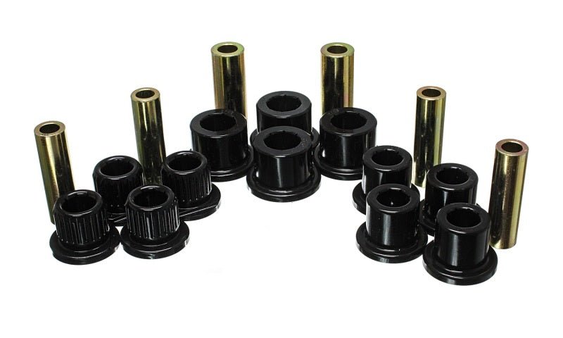Energy Suspension 99-04 Ford F-350 2wd/F-250 SD 4wd/F-350 4wd Black Rear Leaf Spring Bushing Set - Crew Original
