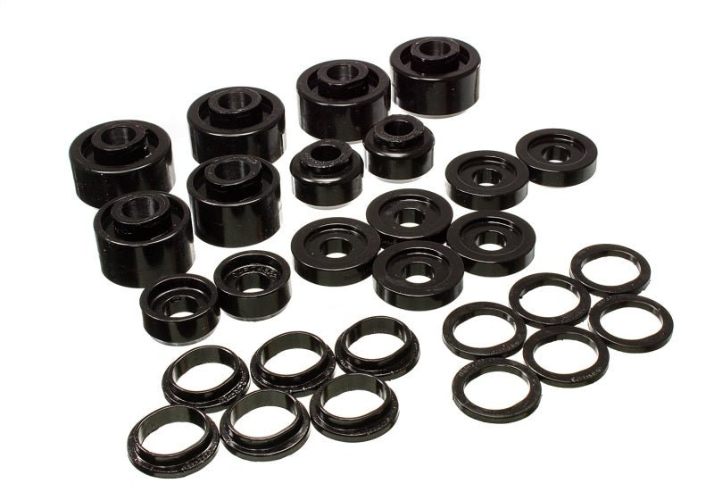 Energy Suspension 99-07 Ford F-250/F-350 SD 2/4WD Crew Cab Body Mount Set - Black - Crew Original