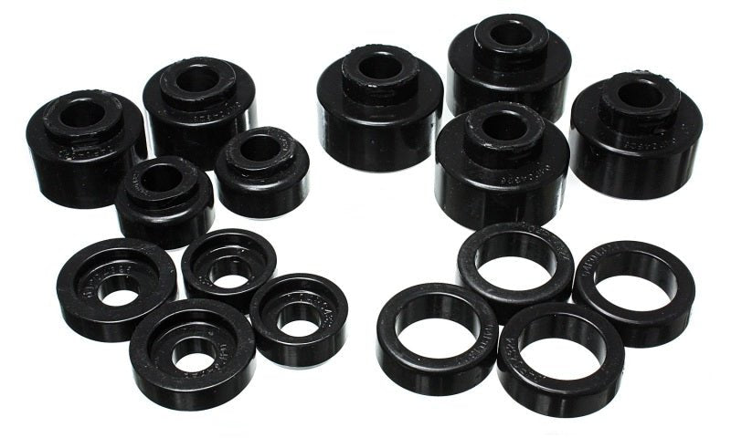 Energy Suspension 99-07 Ford F-250/F-350 SD 2/4WD Crew Cab Body Mount Set - Black - Crew Original