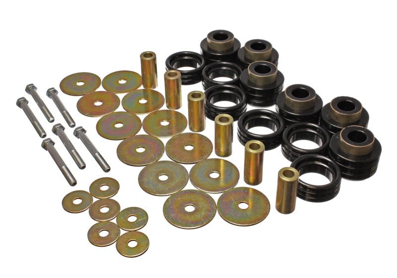 Energy Suspension Body Mount Set Inc. Hardware - Black - Crew Original