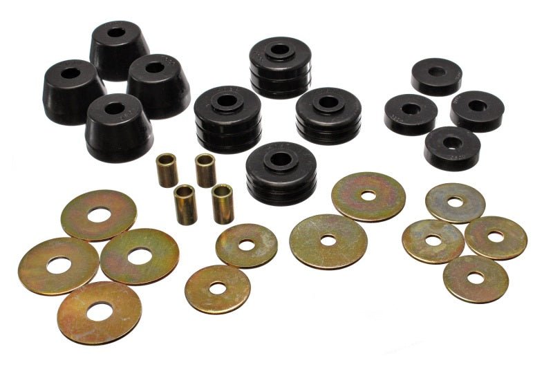 Energy Suspension D100-300 2&4Wd Body Mounts - Black - Crew Original