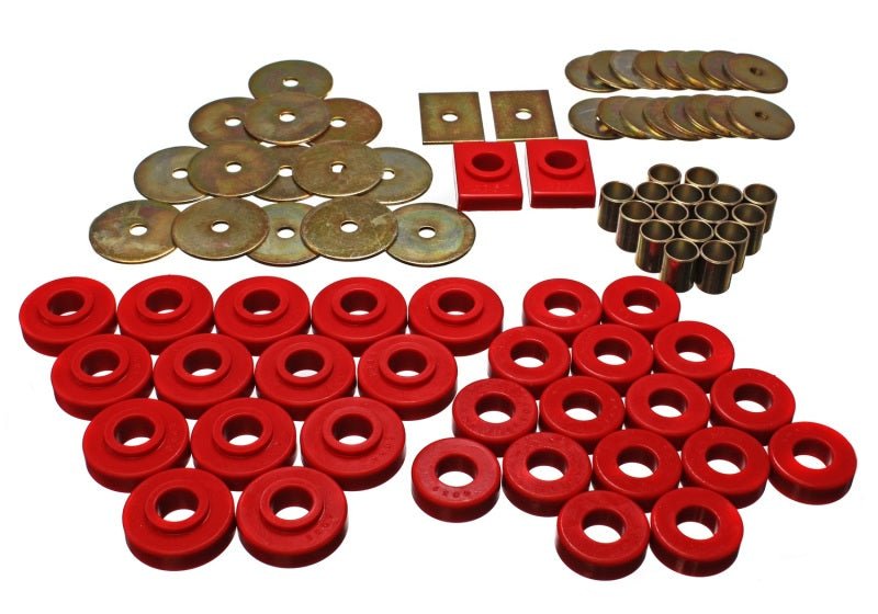Energy Suspension Gm Body Mount Set - Red - Crew Original