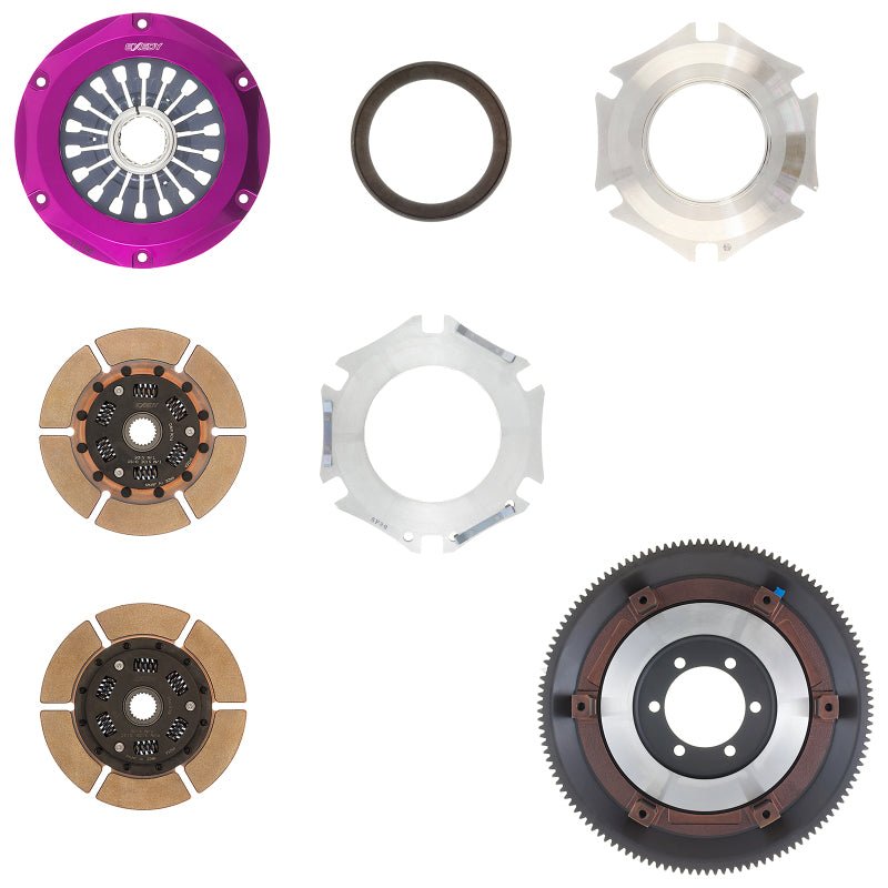 Exedy 1993-1995 Mazda RX-7 R2 Hyper Twin Cerametallic Clutch Sprung Center Disc Pull Type - Crew Original