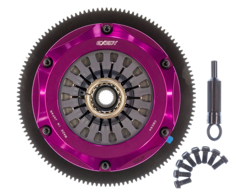 Exedy 2004-2014 Subaru Impreza WRX STI H4 Hyper Twin Cerametallic Clutch Sprung Center Disc Pull - Crew Original