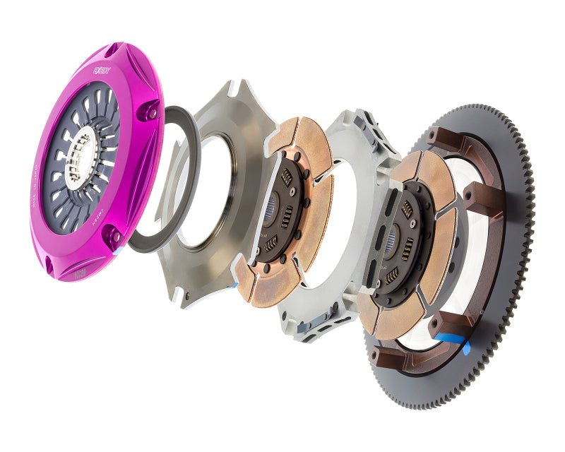 Exedy 2004-2014 Subaru Impreza WRX STI H4 Hyper Twin Cerametallic Clutch Sprung Center Disc Pull - Crew Original