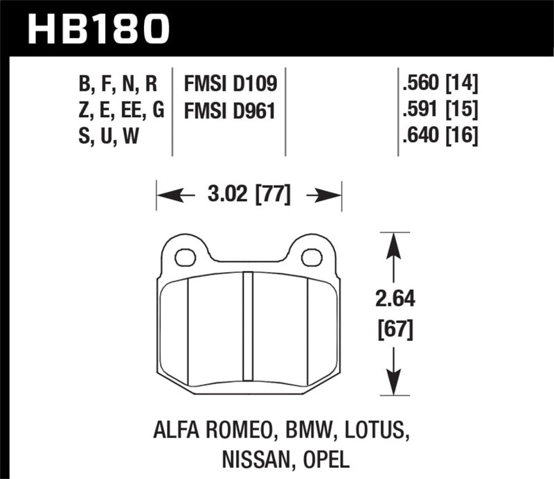 Hawk 03-06 Evo / 04-09 STi / 03-07 350z Track Blue 9012 Race Rear Pads